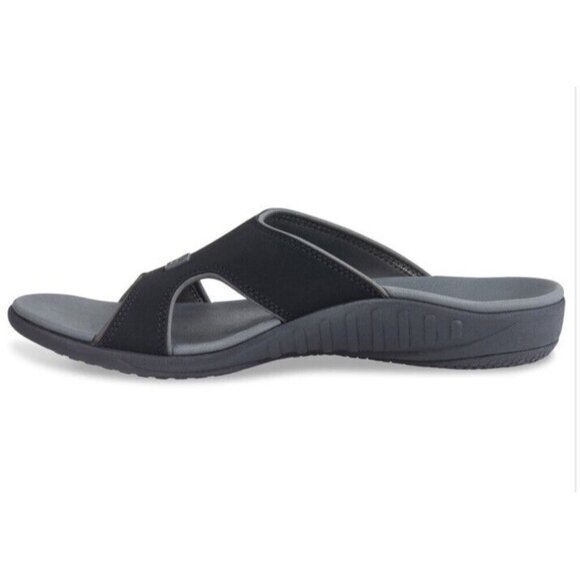 Spenco Kholo Plus Orthotic Slide Sandals Mens 10 D Carbon Pewter New - Picture 3 of 8
